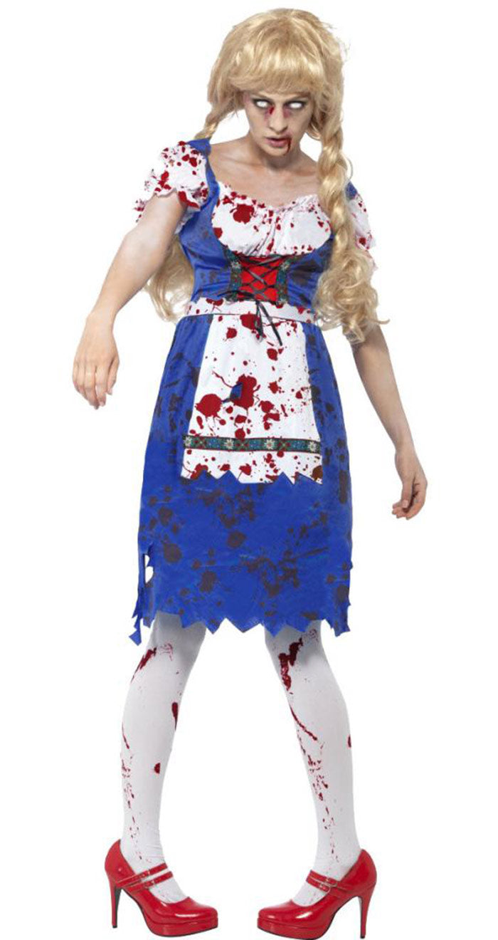 Halloween Zombie Bloody Girl Fancy Dress Costume