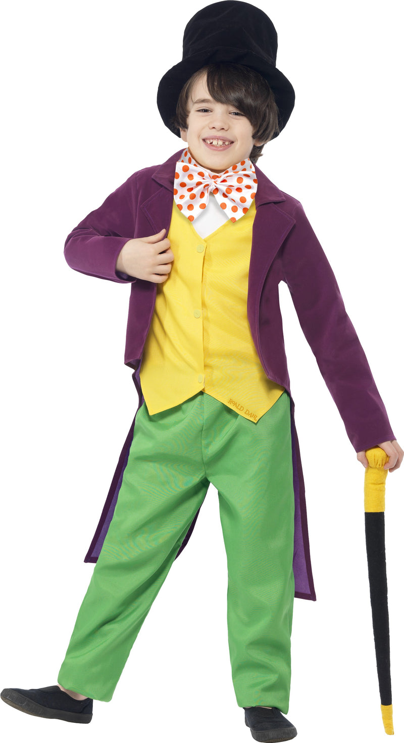 Roald Dahl Willy Wonka Chocolate Factory Boys Book Week Fancy Kids Costume