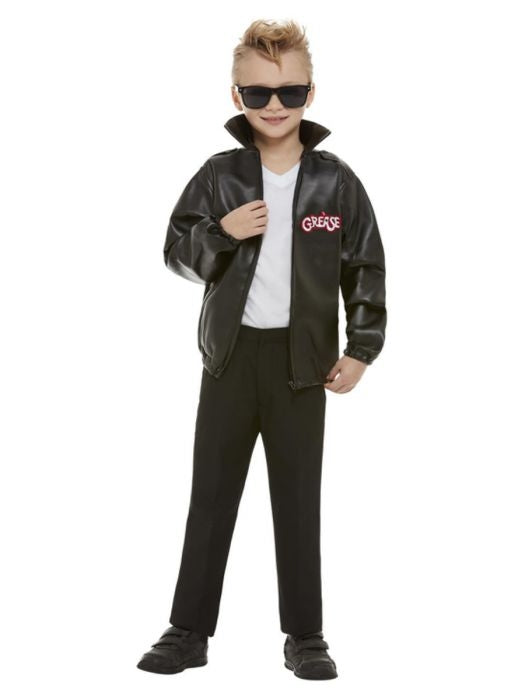 Boys T-Birds Gang Rock Jacket 1950 50s Black Grease Danny T bird Tbird Costume