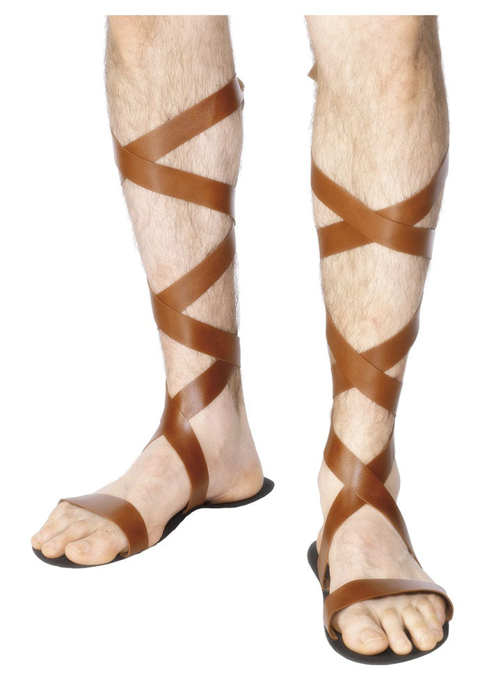 Mens Spartan Greek Warrior Roman Sandals Accessories