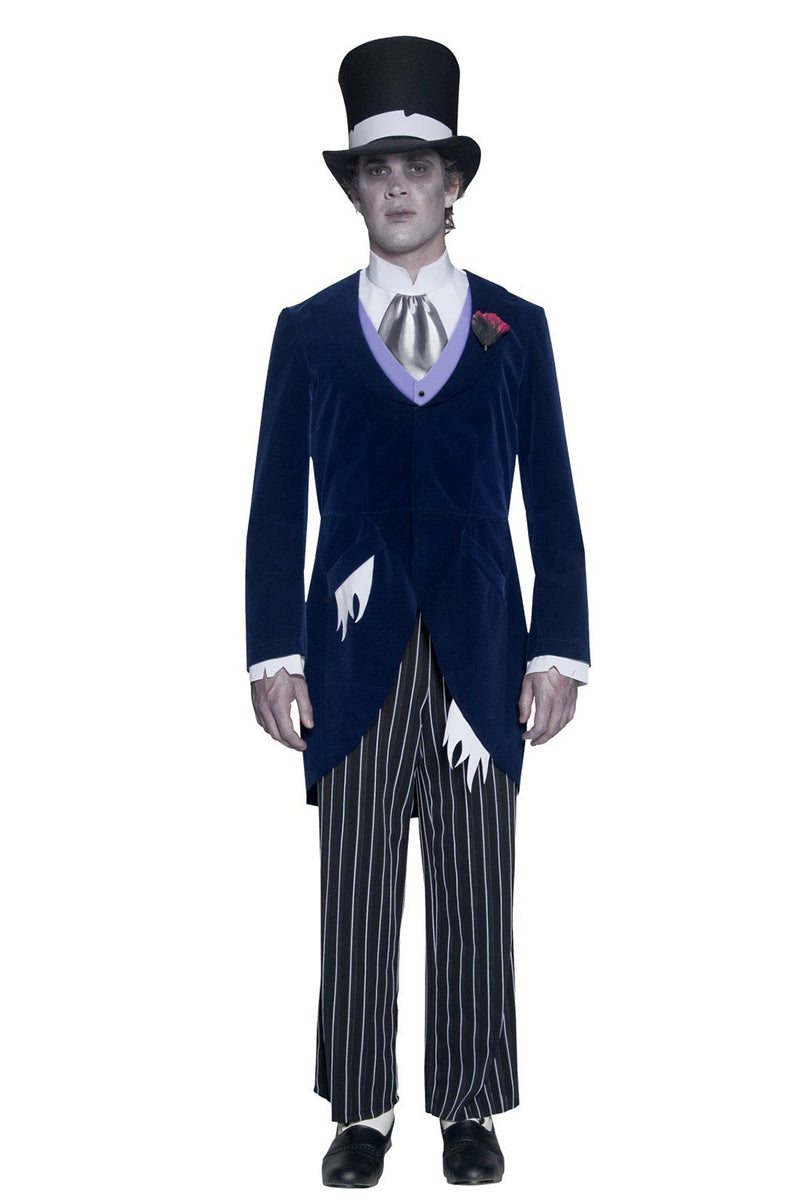 Gothic Manor Groom Halloween Creepy Costume Outfits