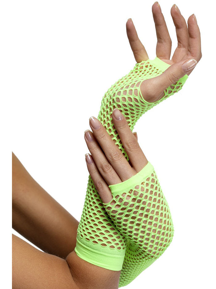 Green Gloves Fishnet Gloves