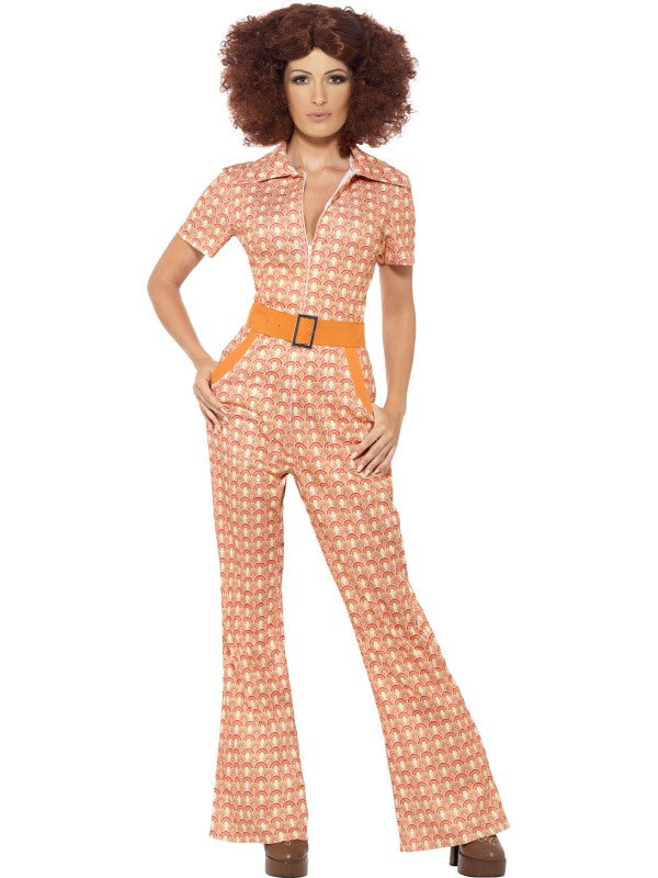 70s 1970s Authentic Chic Retro Jumpsuit Hippie Tragic Disco Retro Fancy Dress Costume