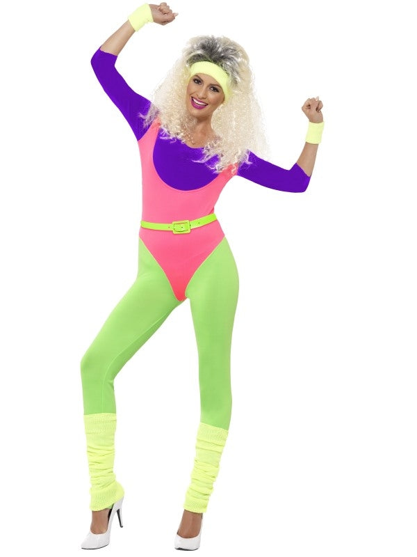 Ladies 80s Work Out Jumpsuit Costume