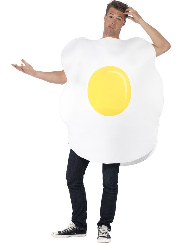 Fried Egg Novelty Food Couples Costume Comical Fancy Funny Easter Stag Party Outfit