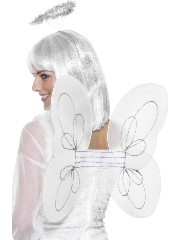 Angel Fairy Wings Halo Kit Bachelorette Hens Halloween Costume Accessories