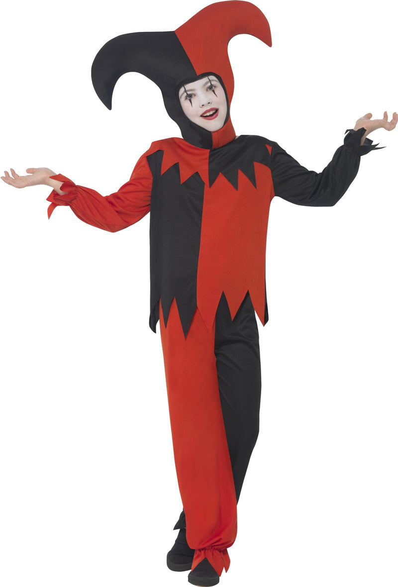 Twisted Jester Costume Halloween Boys Child Kids Harlequin Mask