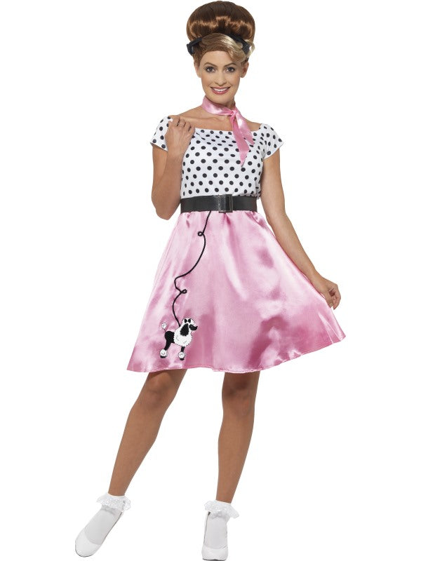 Ladies 1950s Rock n Roll Costume Poodle Grease Rockabilly Dance