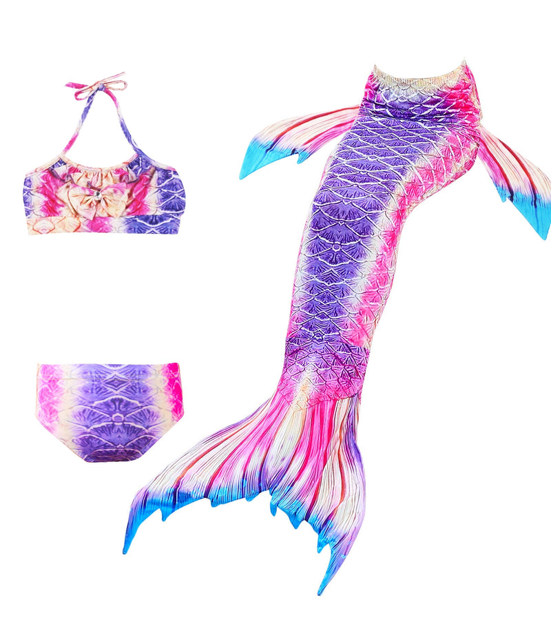 Girls Mermaid Tail Swimsuit Bikini Costume