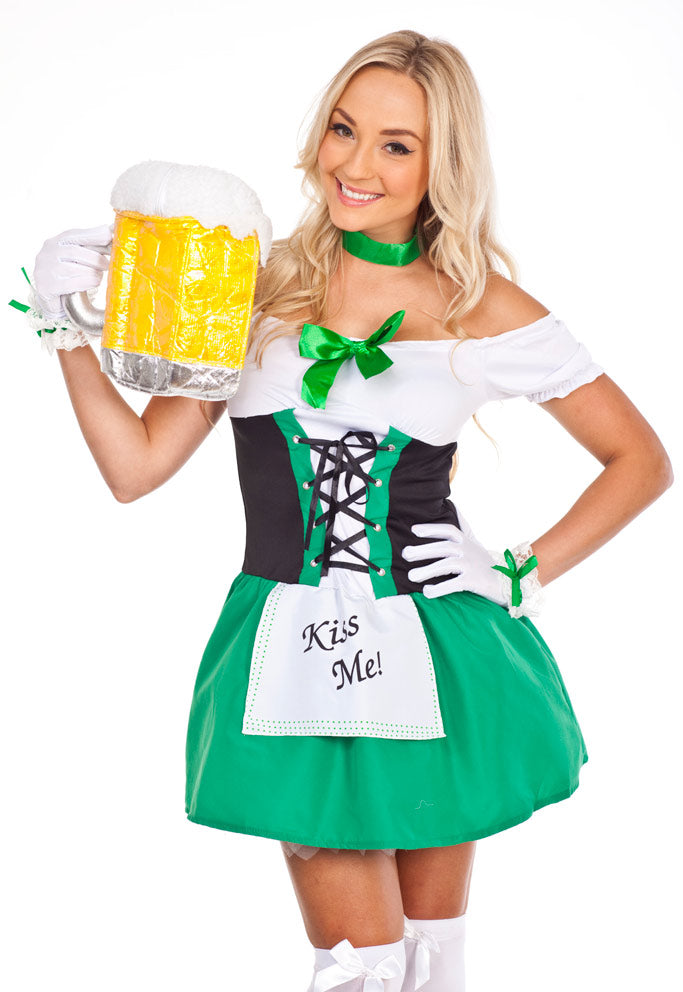 Oktoberfes Costume Wench Beer Maid Gretchen German Heidi Fancy Dress Up
