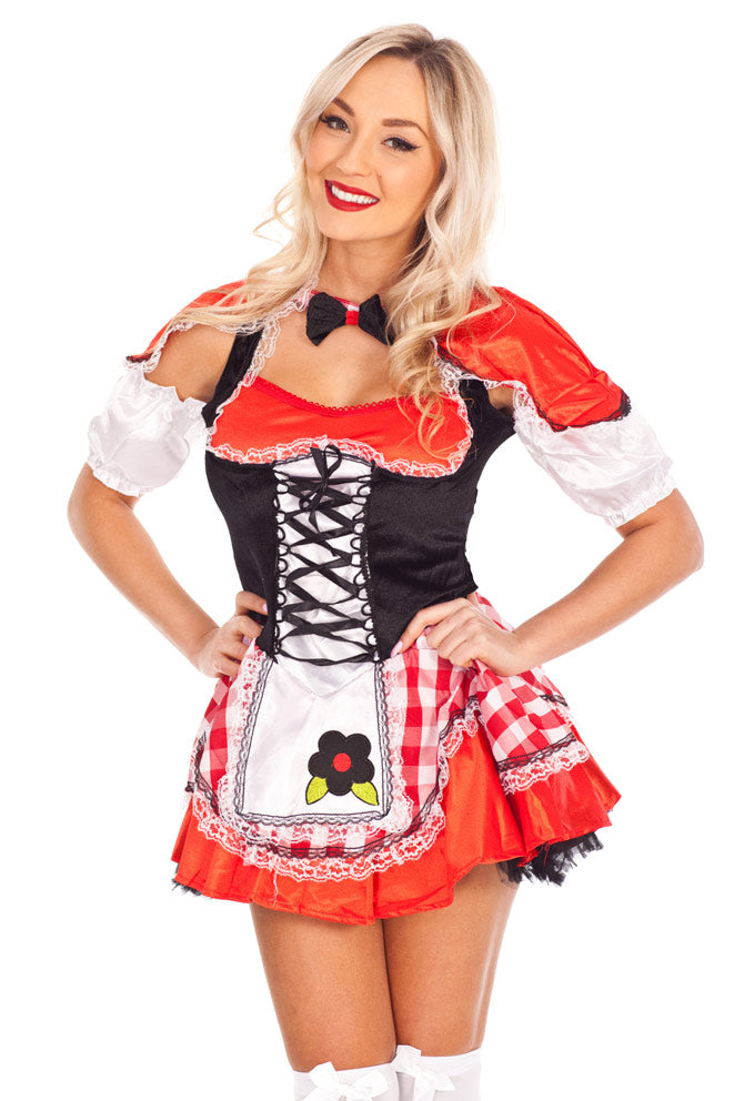 Ladies Red Riding Hood Fancy Dress Costume