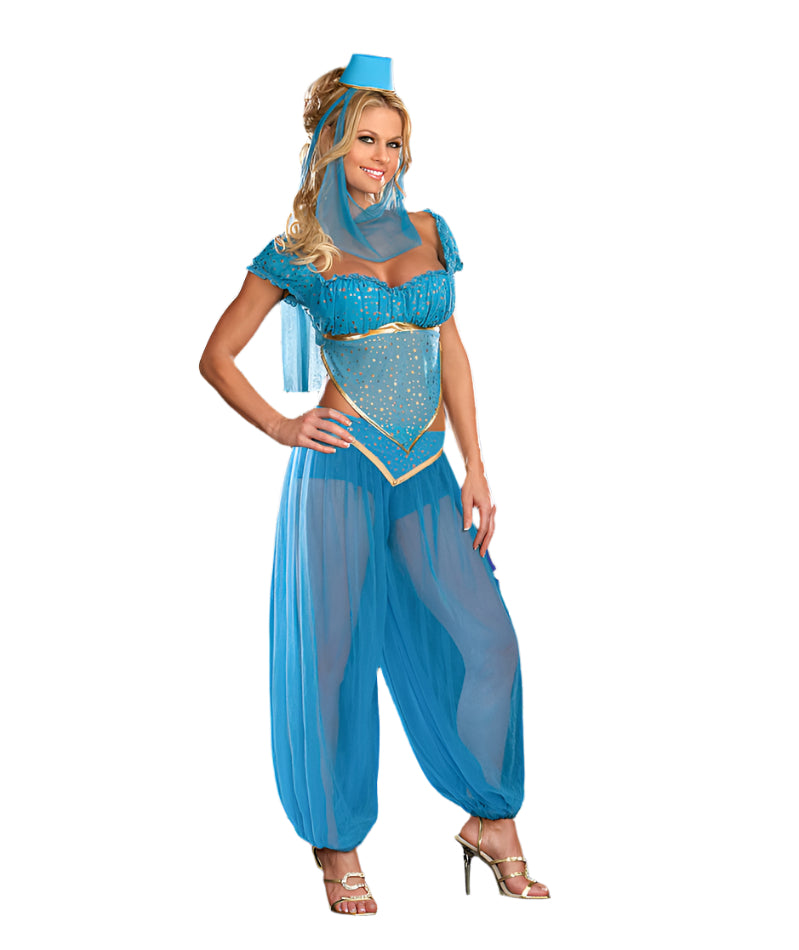 Arabian Genie Aladdin Fancy Dress Up Costume Outfit
