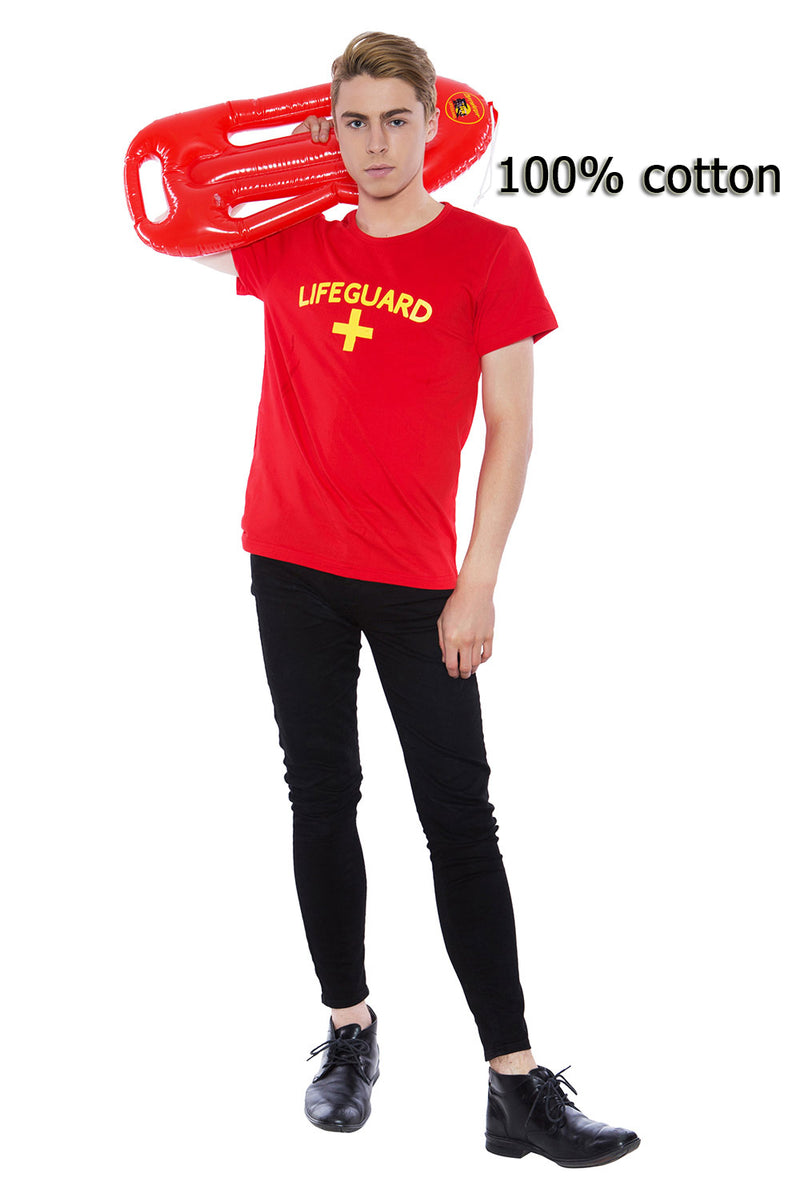Mens Bay Beach watch Lifeguard Uniform T-shirt