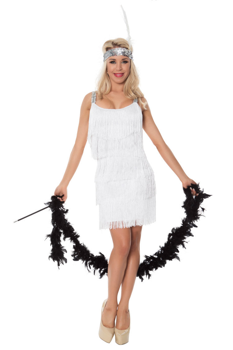 Ladies 20s Charleston Flapper White Chicago Costume