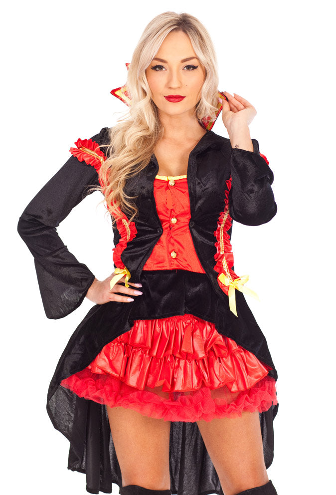 Ladies Vampire Countess Fancy Dress Costume
