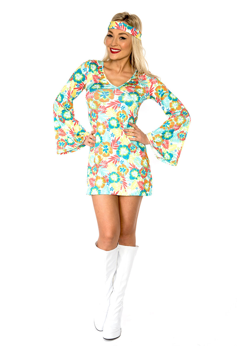 Ladies 70s Disco Retro Hippie Costume