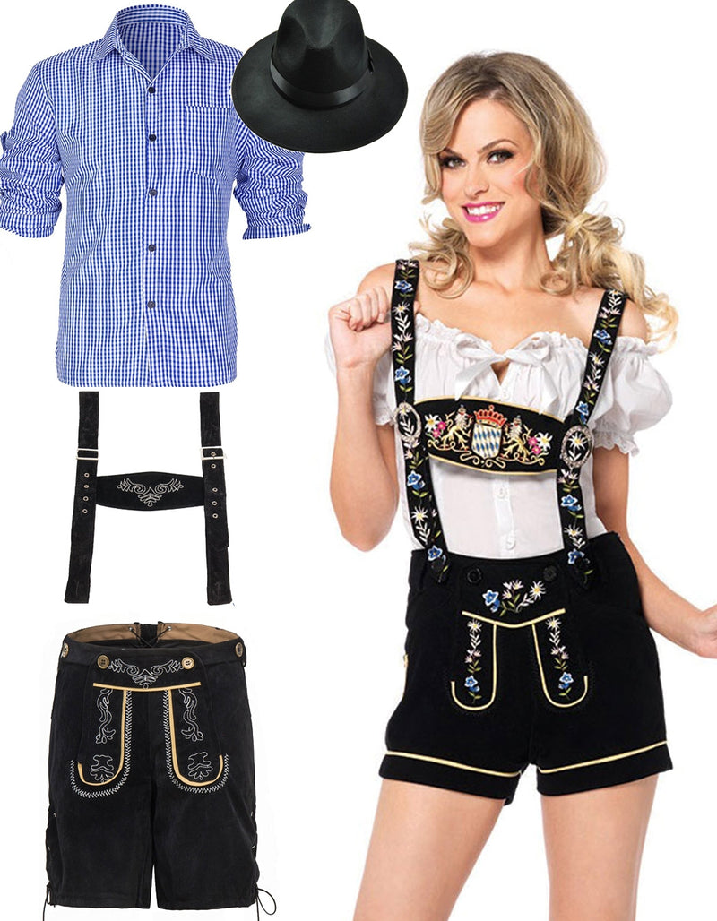 Couples Oktoberfest Girls and German Costume