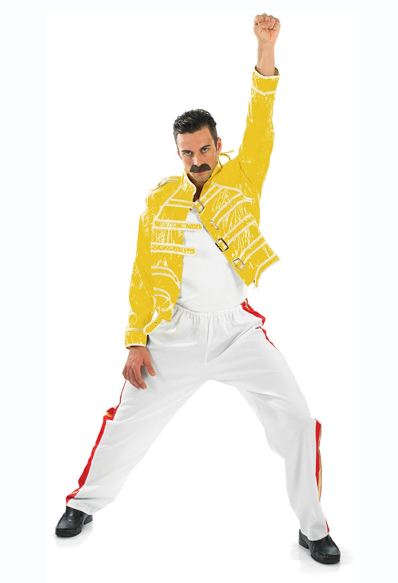 Mens Costume Adult 80s 1980s Freddy Rock Star Rock