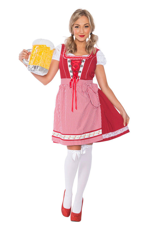 Ladies Oktoberfest Beer Maid Fancy Dress Costume