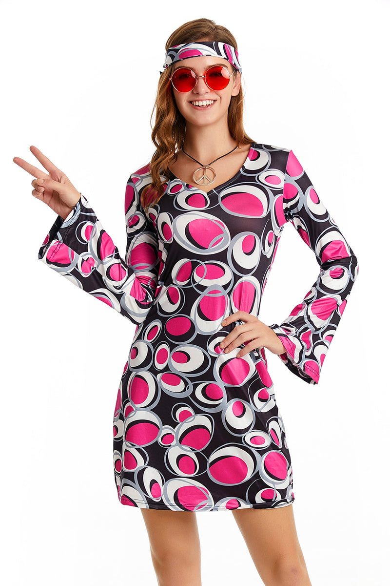 60s 70s Abba Retro Hippie Girl Disco Dancing Costume
