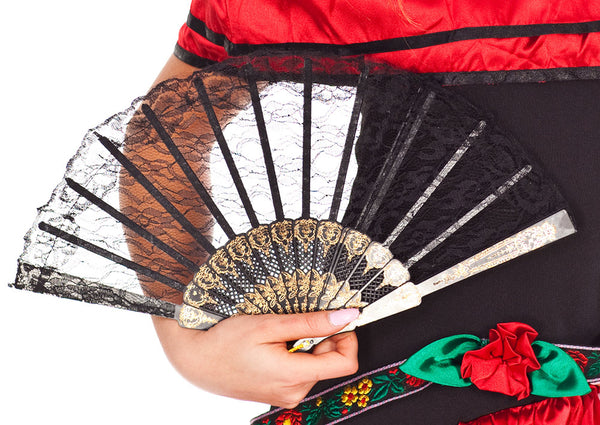 Spanish Senorita Flamenco Dancing Fan