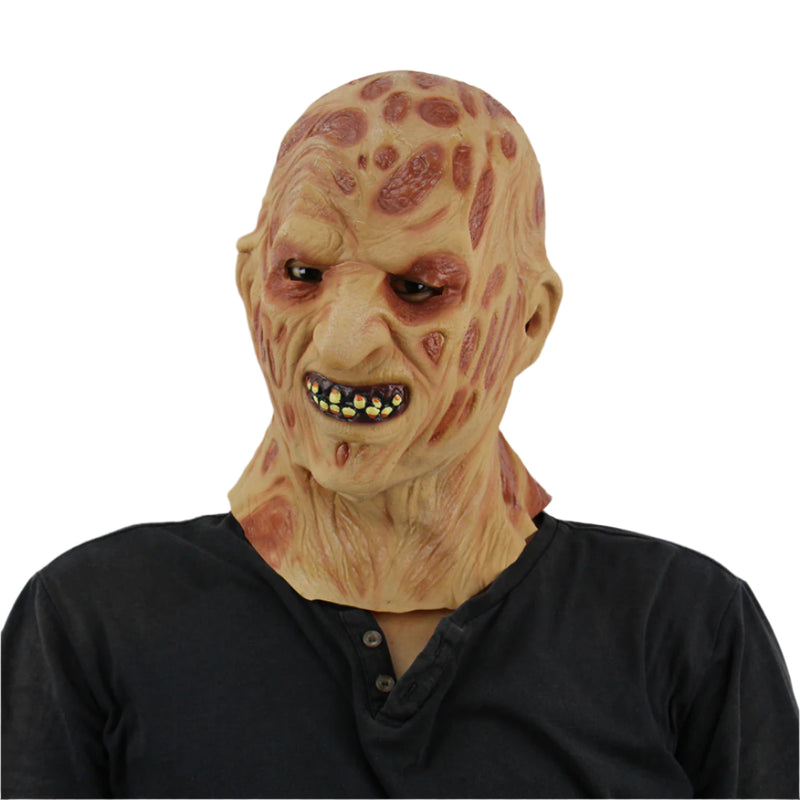 FREDDY Halloween Prank Horror Scary Movie Rubber Latex Twisty Clown Overhead Mask