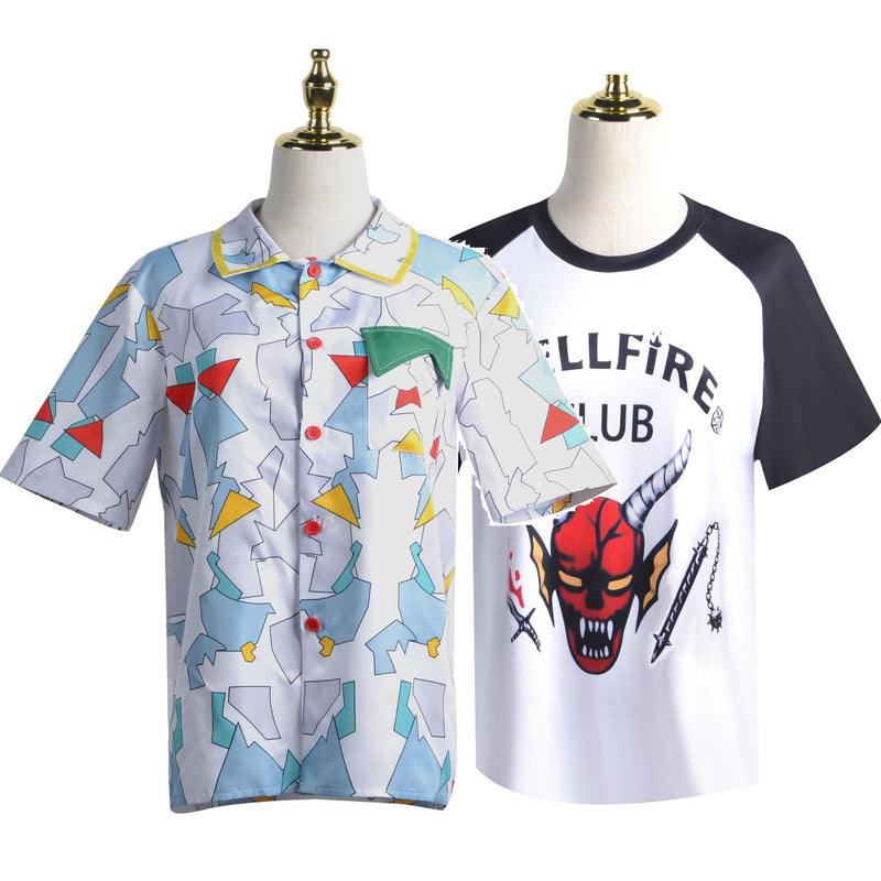 Kids devil club raglan T-shirt with black sleeves and white body, demon graphic printed on front