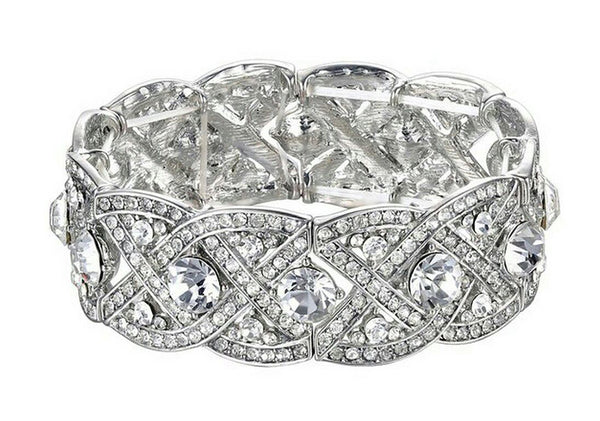 1920s Vintage Bracelet Silver Great Gatsby Flapper