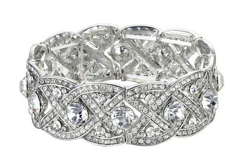 1920s Vintage Bracelet Silver Great Gatsby Flapper