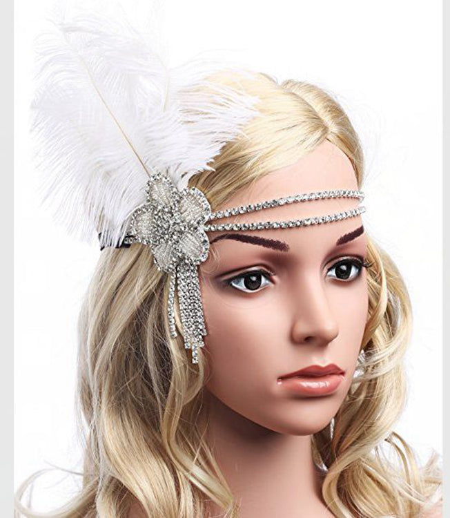 Silver The Great Gatsby Flapper Headpiece