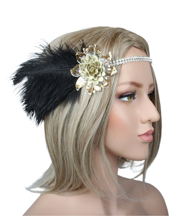 1920s Floral Great Gatsby Flapper Headpiece