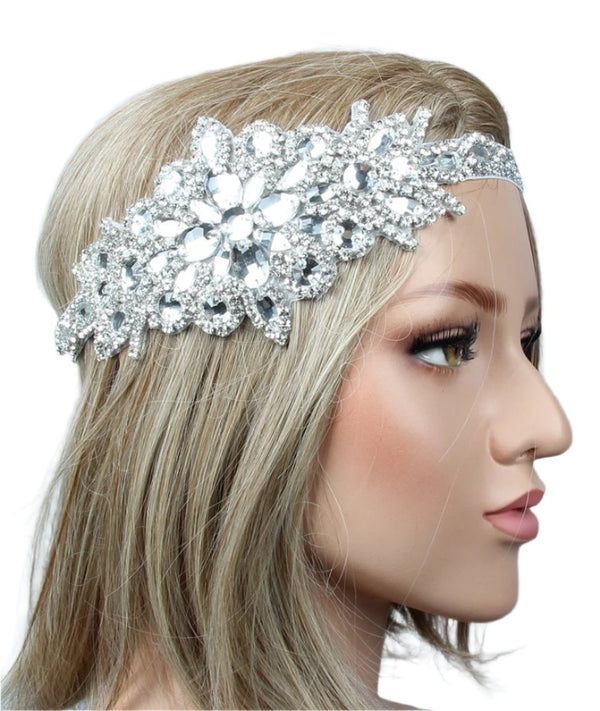 1920s Vintage Crystal Great Gatsby Flapper Headpiece