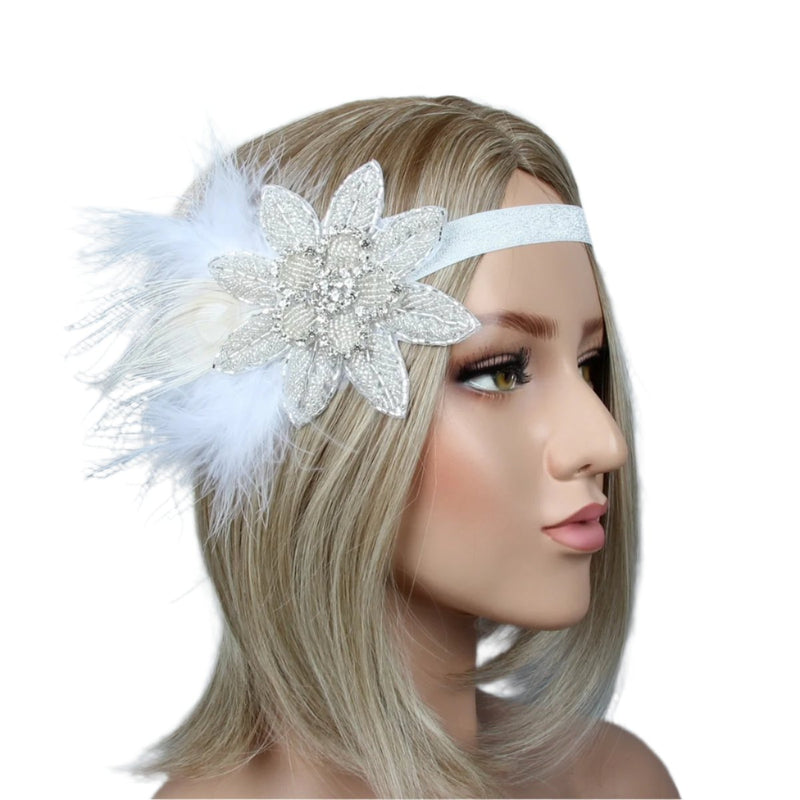 1920s Gangster Feather The Great Gatsby Flapper Headpiece