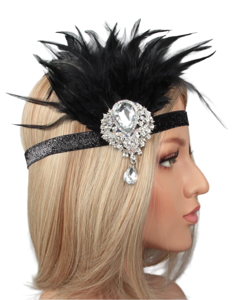 1920s Feather Vintage Bridal Great Gatsby Flapper Headpiece