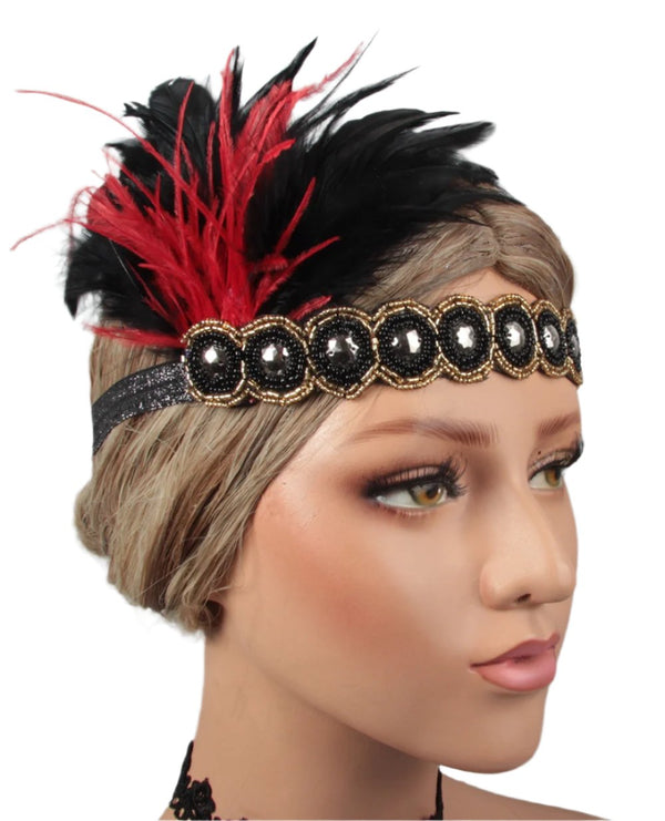 1920s Feather Great Gatsby Flapper Headpiece