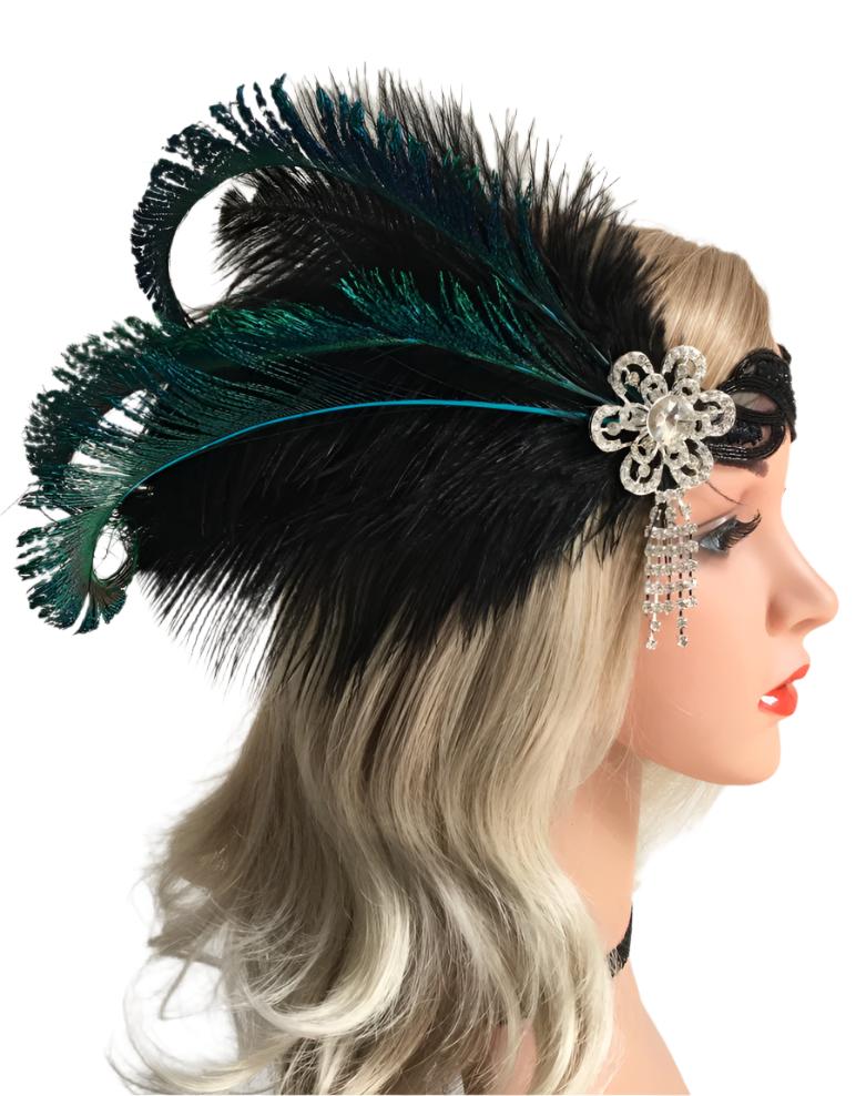 1920s Feather Great Gatsby Flapper Headpiece