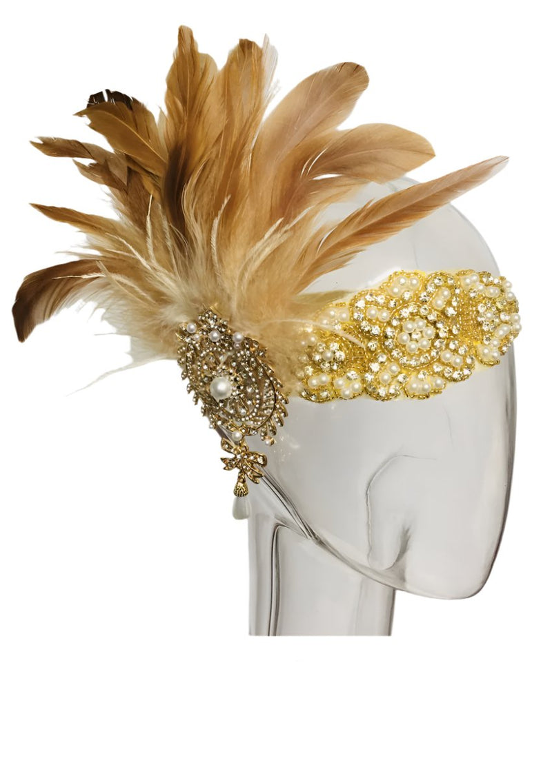 1920s Feather Flapper Headpiece