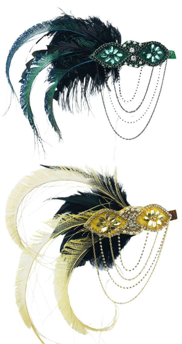 Ladies 1920s Feather Headdress Fancy Dress