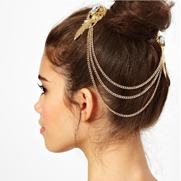 Bohemian Deco Vintage Headband Great Gatsby Downton Wedding Boho Goddess