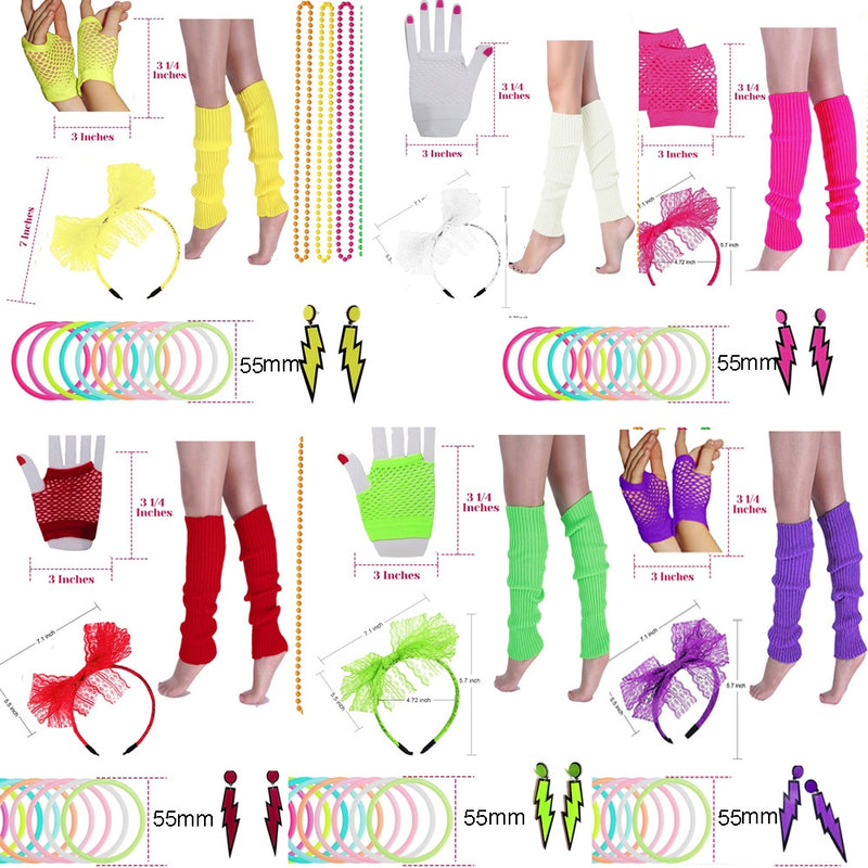 Womens 80s Costume Accessories Set