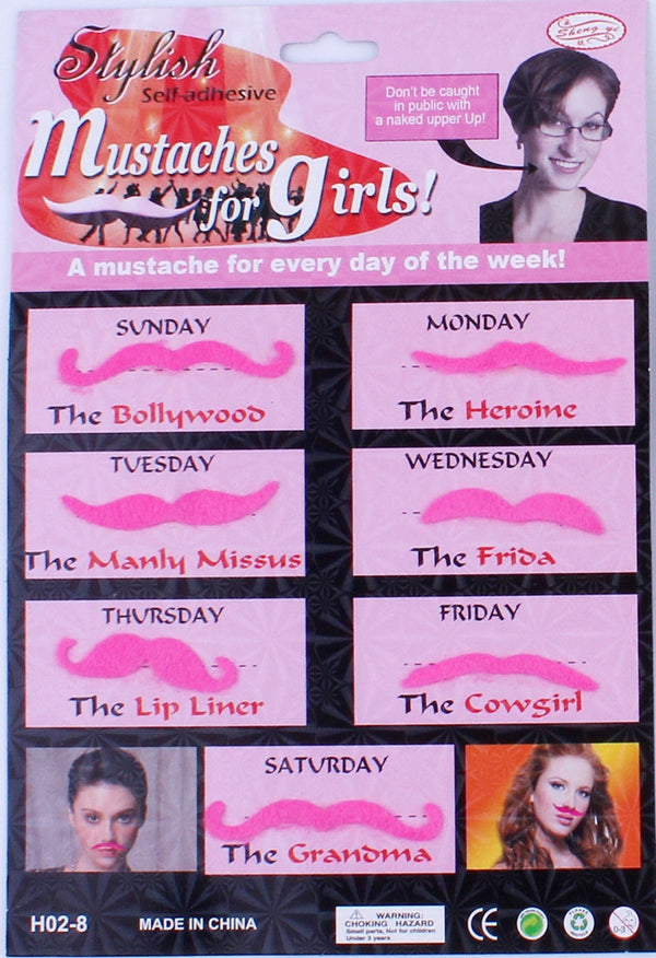 Pink Moustache party Set