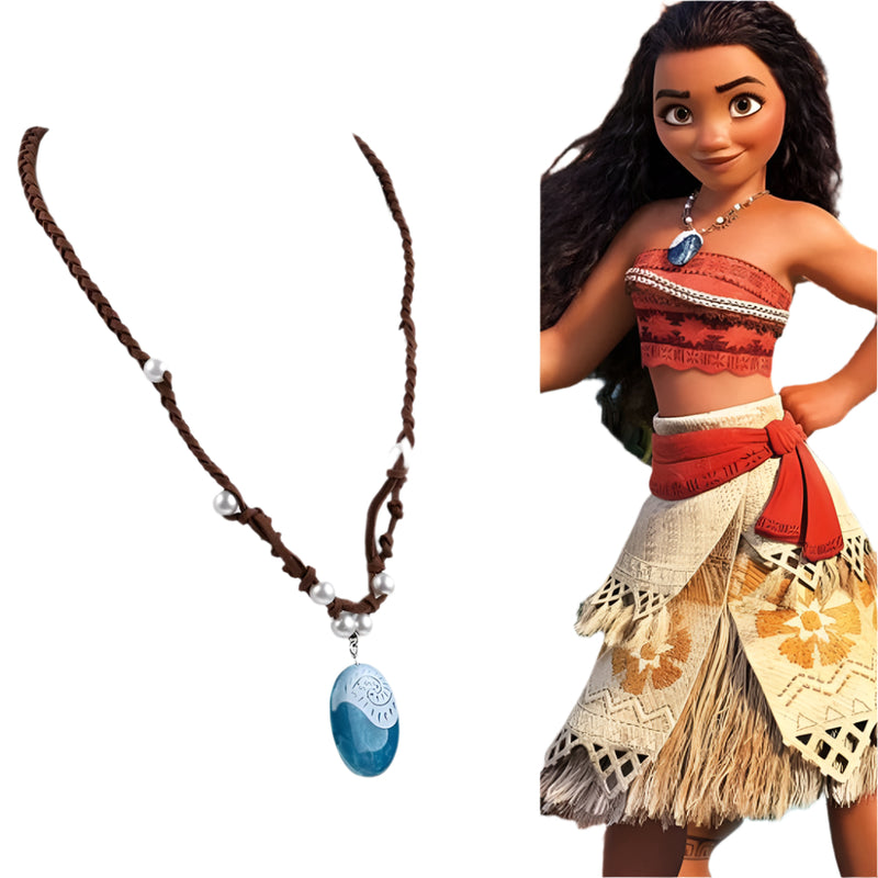 Kids Ocean Princess Necklace - Blue Heart Pendant Accessory