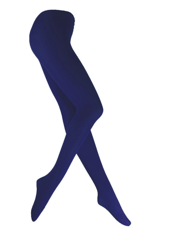 Dark Blue 80s 70s Disco Opaque Womens Pantyhose Stockings Hosiery Tights