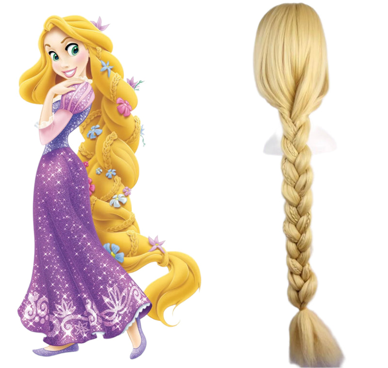 Adult Long Blonde Braided Wig - Fairy Tale Princess Costume Accessory