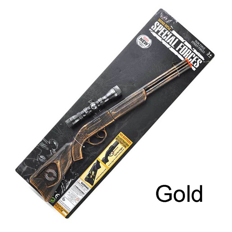 Gold Plastic Western Rifle Toy Gun Accessory