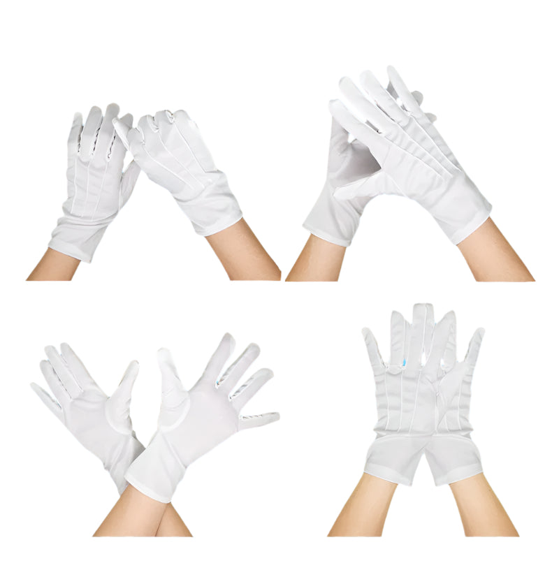 Short White Gloves