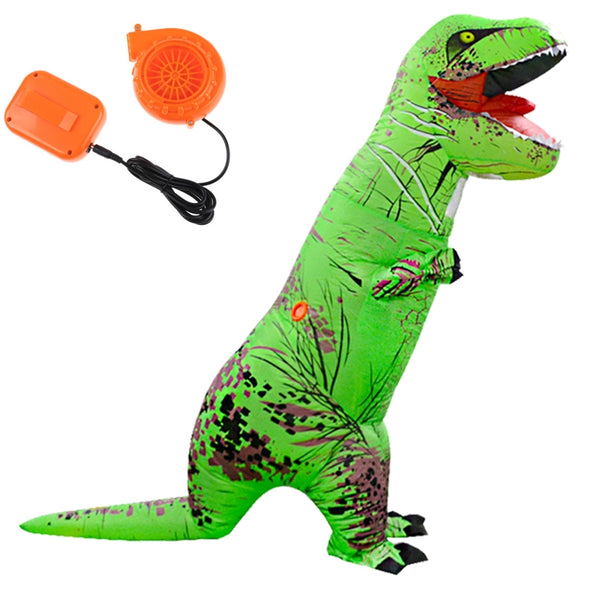 Green ADULT T-REX INFLATABLE Costume Jurassic World Park Blowup Dinosaur TRex T Rex
