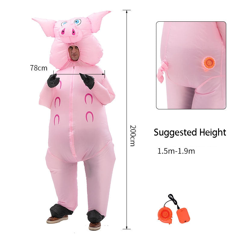 Inflatable Pink Pig Adult Costume