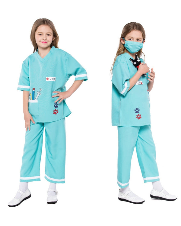 Child Nurse Doctor Girls Hospital Vet Book Week Kids Dress Costume Outfit