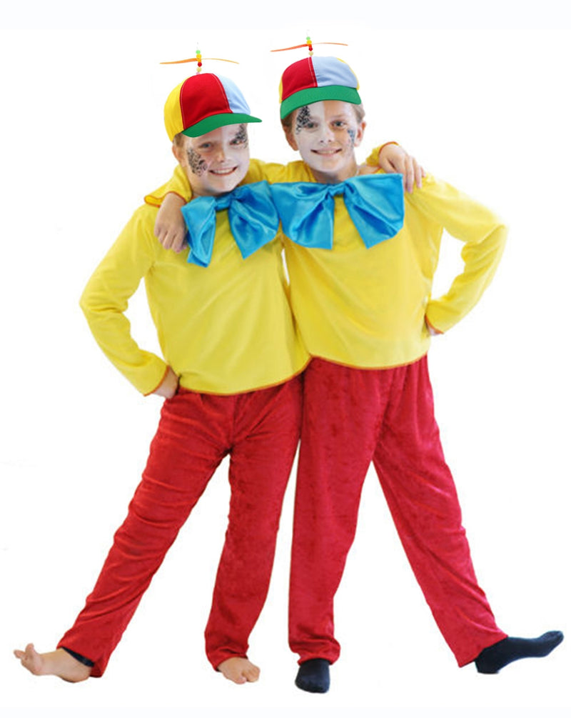 Tweedle Dee Dum Kids Costume + Propeller Hat